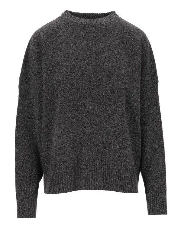 Anton Lds Crewneck Sweater Cashmere Knitwear Grey made by Loulou De Saison