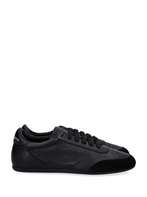 Suede & Leather Sneakers Black made by Dolce & Gabanna