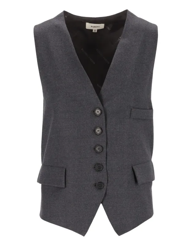 Gilet Romeo Flan 99 Lana 1 Elastan Jackets Grey made by Barena