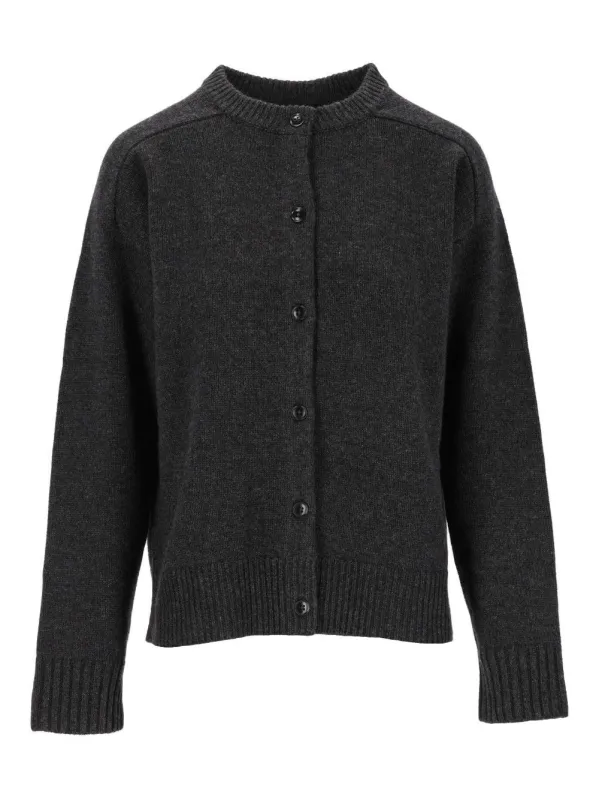 Aidar Lds Long Cardigan Cashmere Knitwear Black made by Loulou De Saison