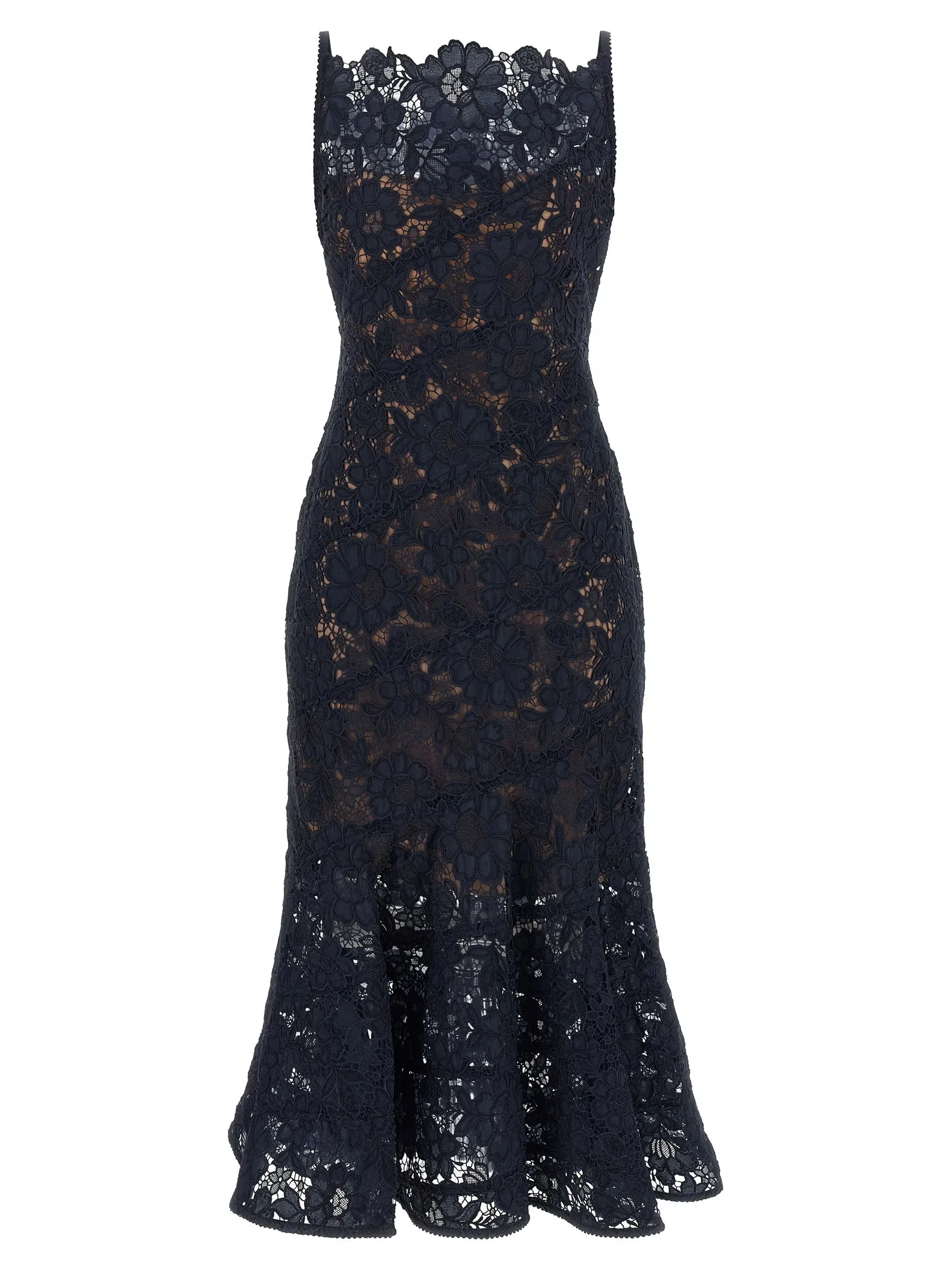 Spiral Lace Dresses Blue sold by Wanan Luxury