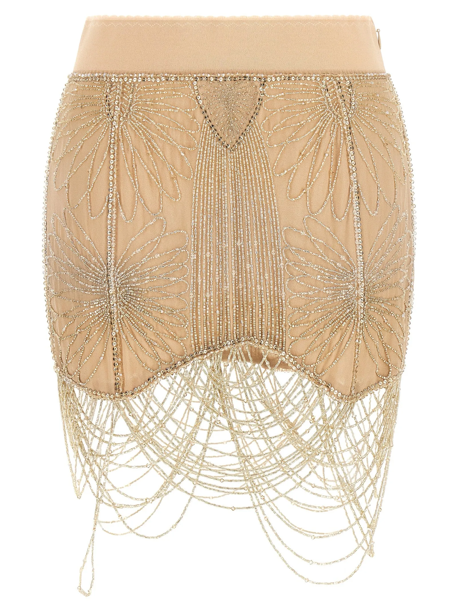 Beads Embroidery Skirt Skirts Pink sold by Wanan Luxury