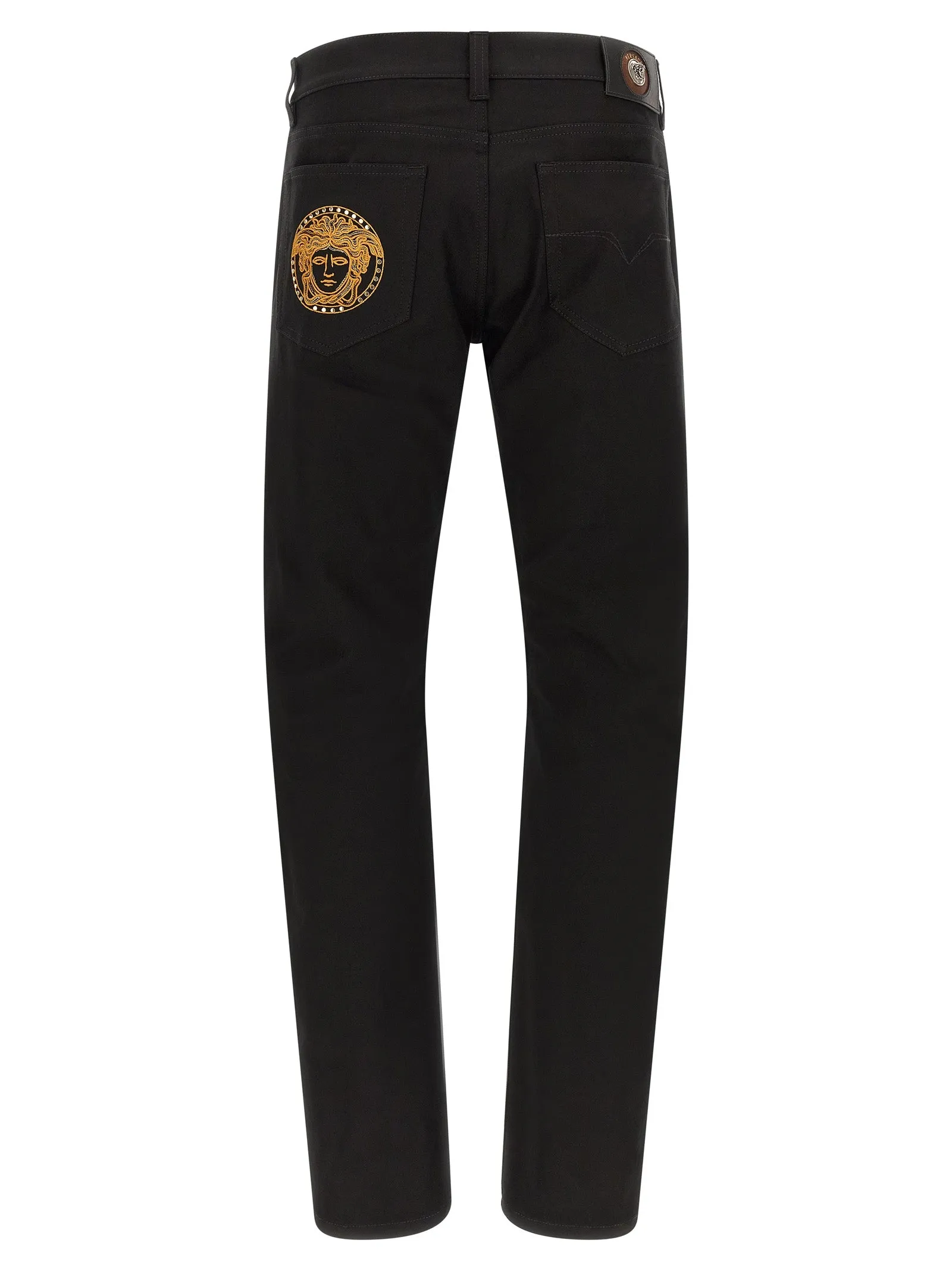 Medusa Embroidery Jeans Black sold by Wanan Luxury product image thumbnail 2