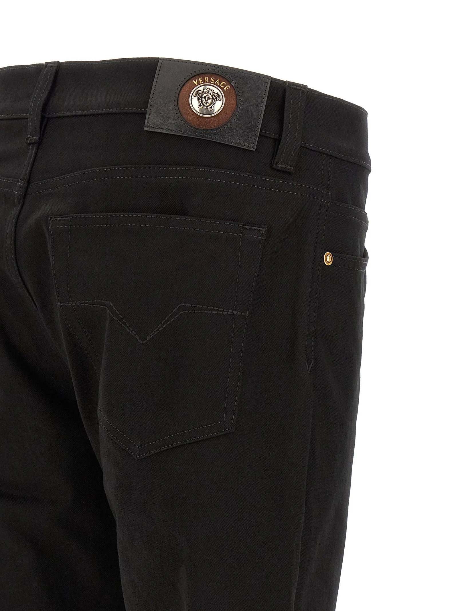 Medusa Embroidery Jeans Black sold by Wanan Luxury product image thumbnail 4