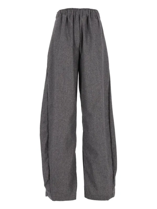 E-Dora 3119 W0234 Flanella Misto Lana Trousers Grey made by The Latest