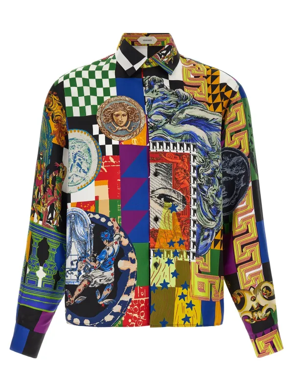Medusa Collage Shirt And Blouse Multicolor made by Versace
