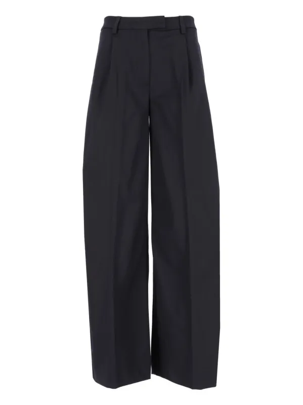 E-Deva 3118 W0206 Misto Lana Trousers Blue made by The Latest