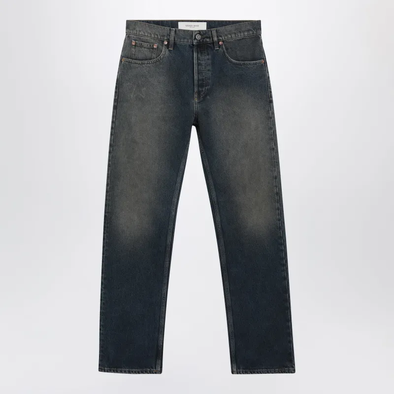 Journey Dark Blue Straight-Leg Cotton Jeans made by Golden Goose