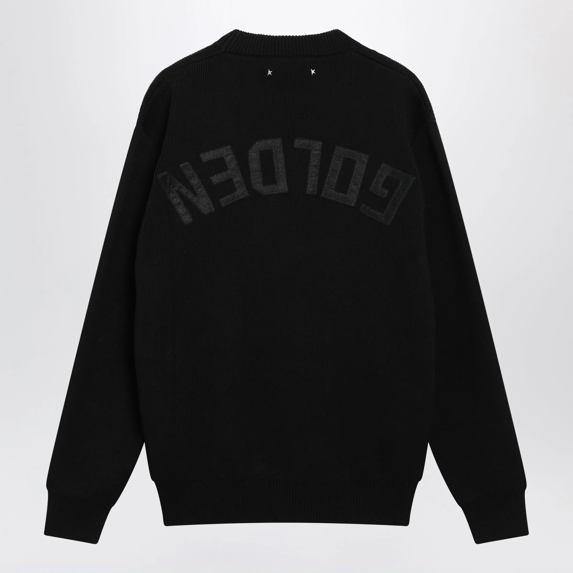 Golden Black Cotton Crewneck Sweater sold by Wanan Luxury product image thumbnail 2