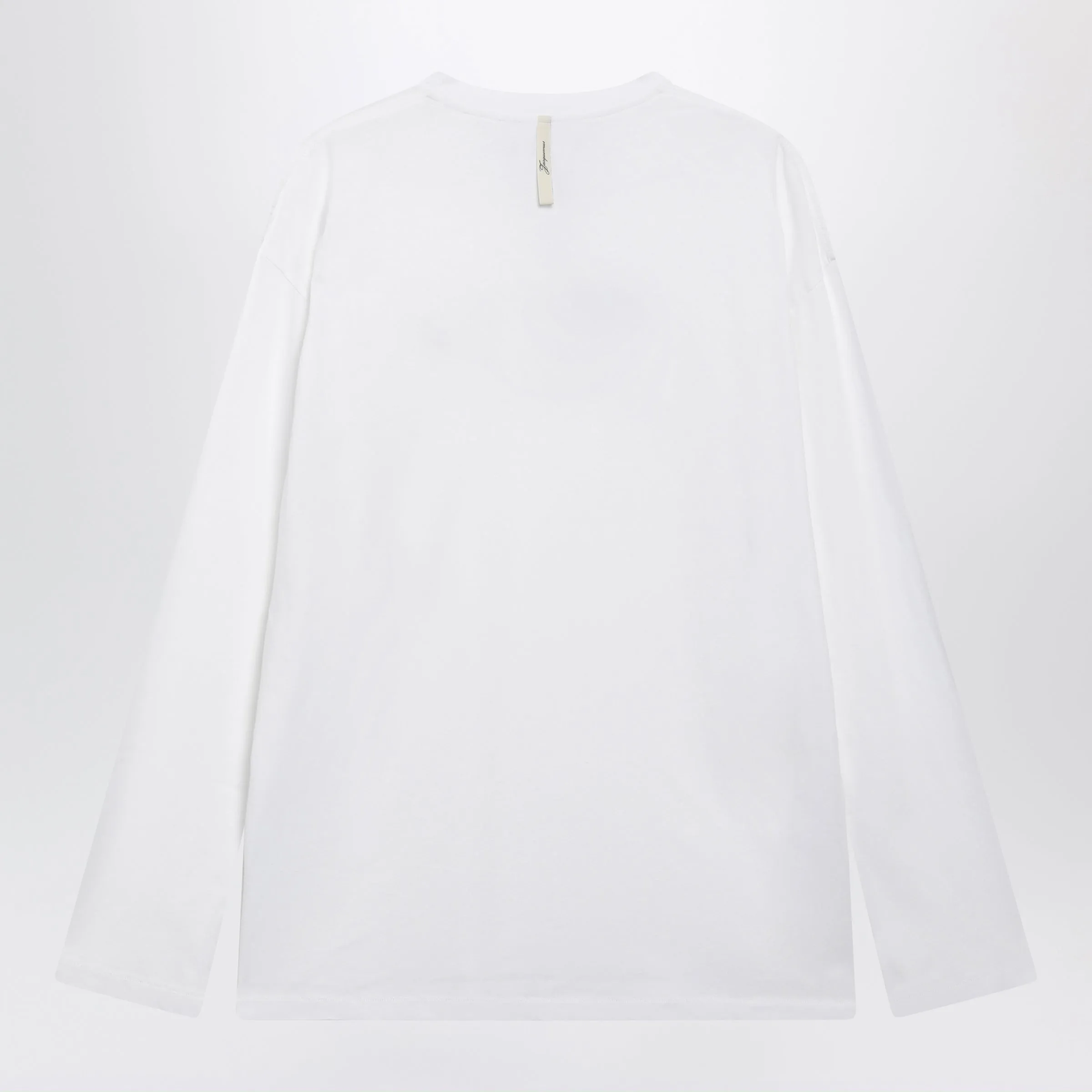 White Long-Sleeved T-Shirt In Organic Cotton sold by Wanan Luxury product image thumbnail 2