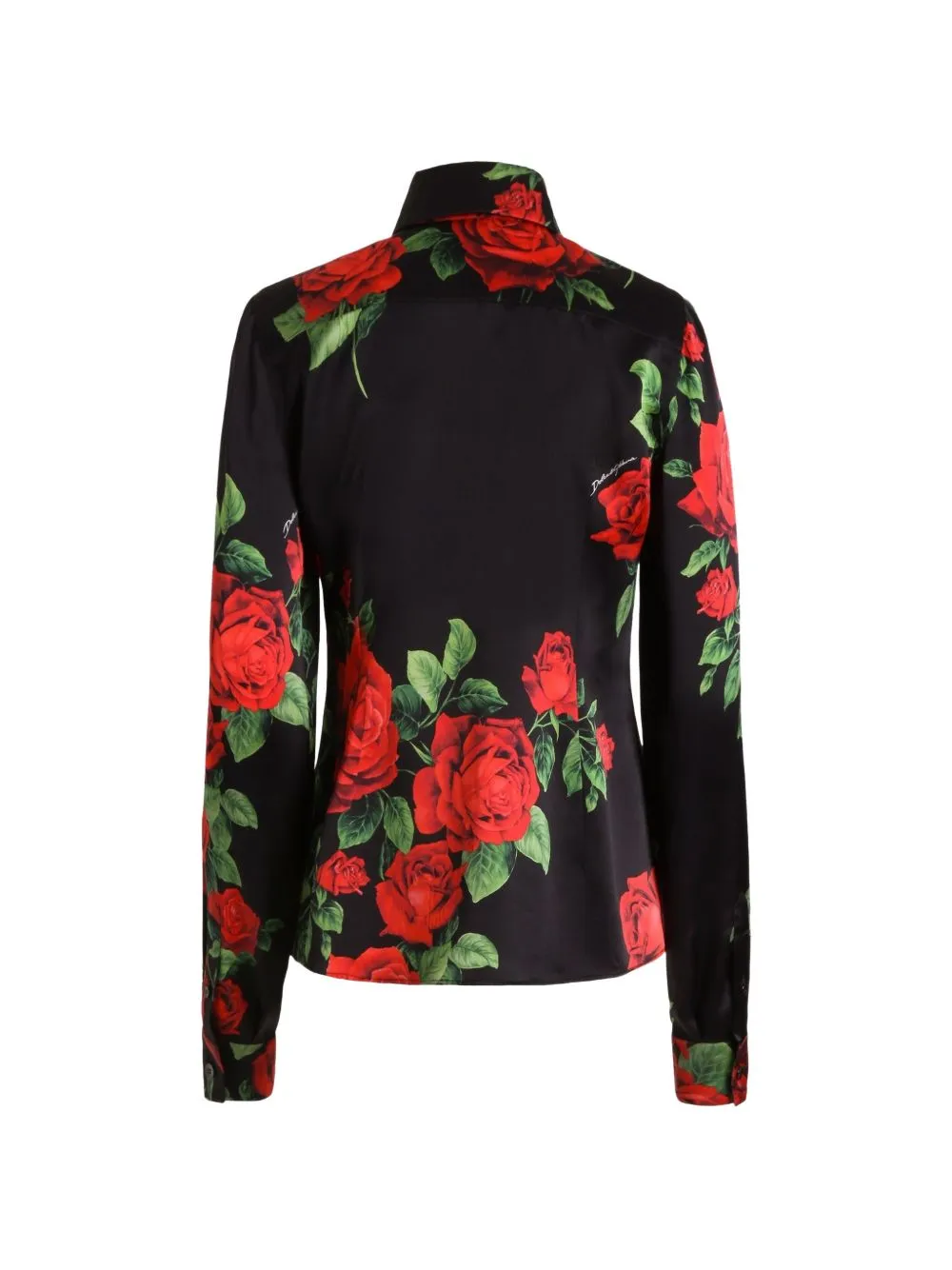 Rose Print Silk Shirt sold by Wanan Luxury product image thumbnail 2
