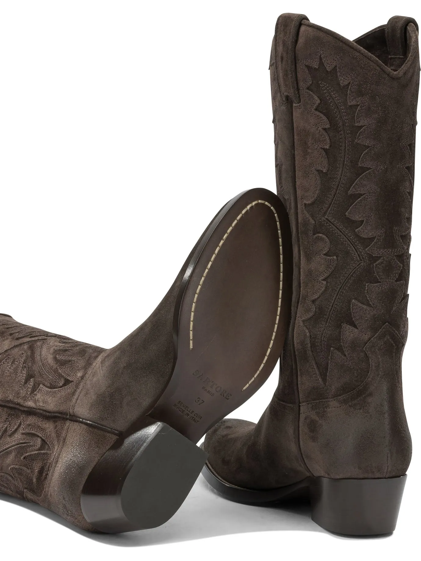 Leather Cowboy Boots Brown sold by Wanan Luxury product image thumbnail 5
