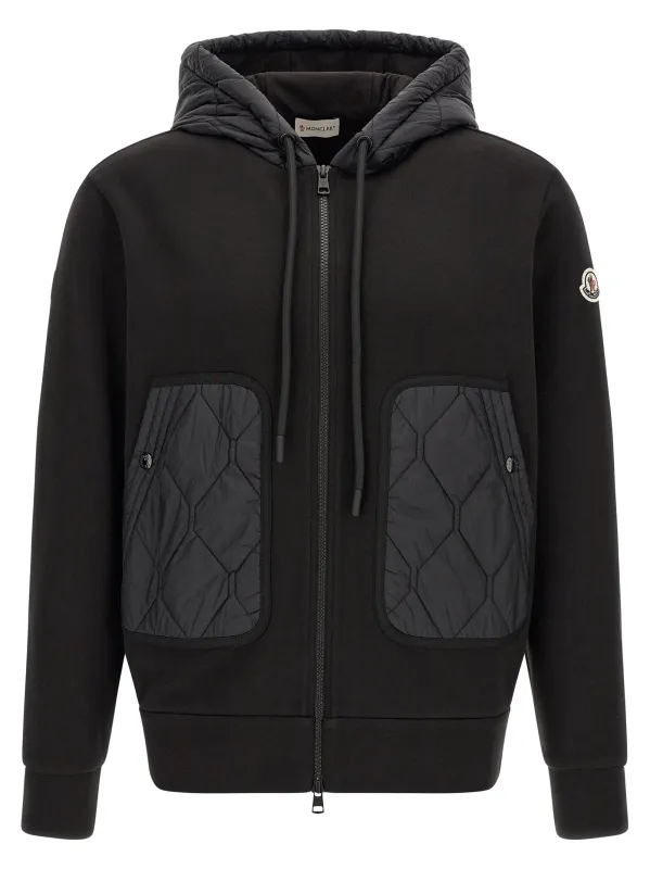 Hybrid Hoodie Sweaters And Cardigans Black made by Moncler