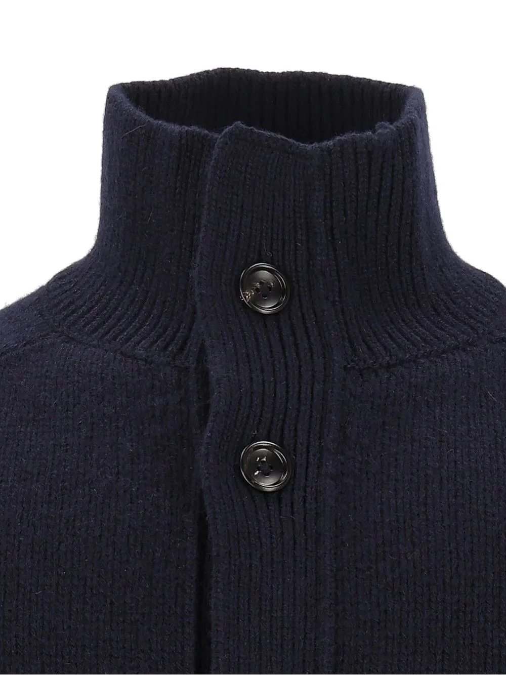 Coarsehair Cashmere Full Button Cardigan Knitwear Blue sold by Wanan Luxury product image thumbnail 4