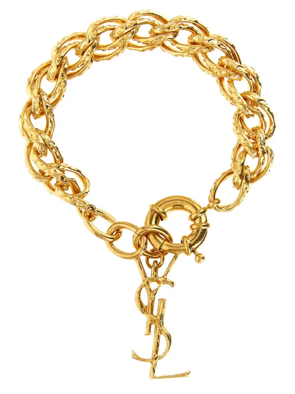 String Chain Bracelet Jewelry Gold made by Yves Saint Laurent