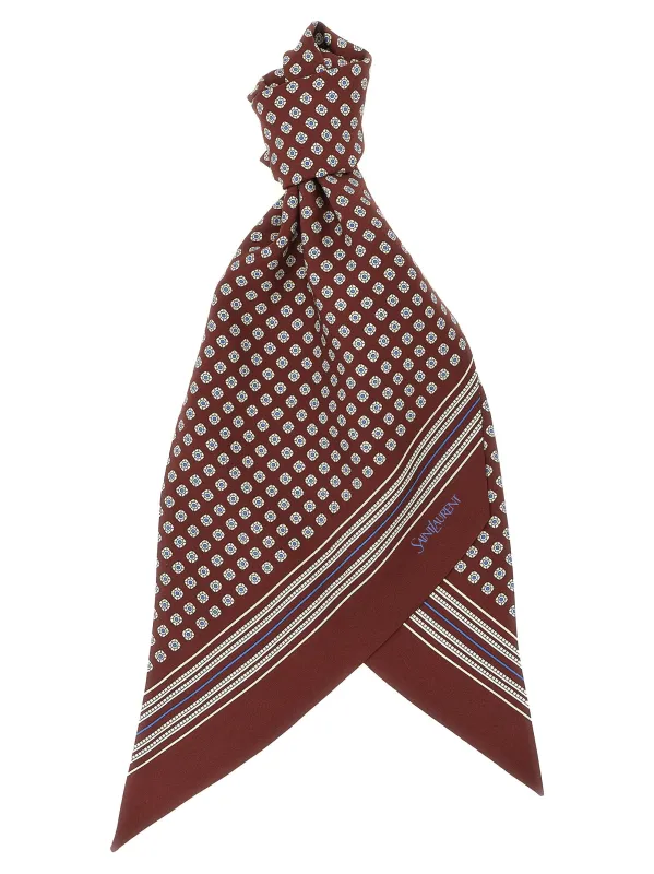 LavallièRe Scarf Scarves And Foulards Bordeaux made by Yves Saint Laurent