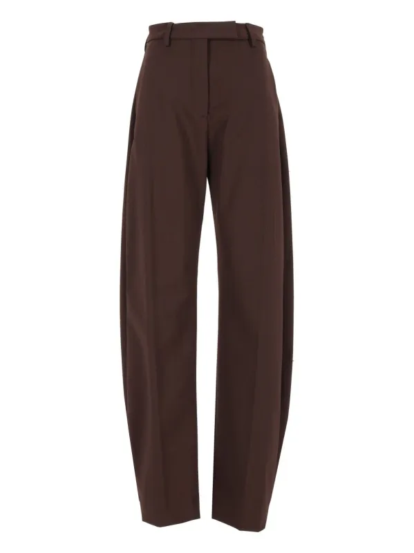 E-Dina 3122 W0206 Misto Lana Trousers Brown made by The Latest