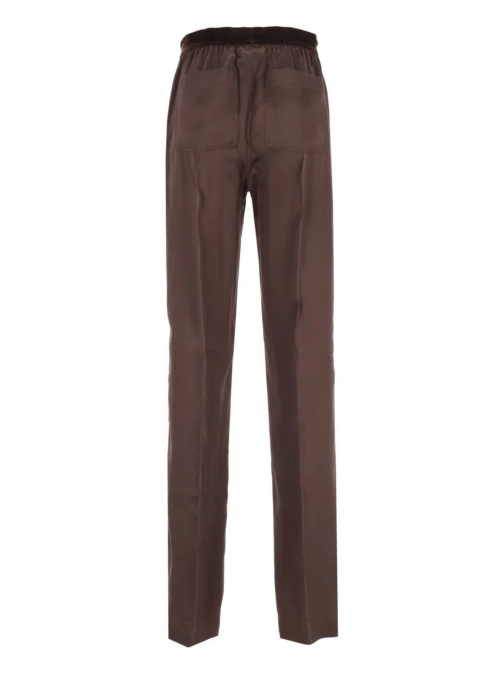 Peach-Feel Silk Satin Pj Pants Trousers Brown sold by Wanan Luxury product image thumbnail 2