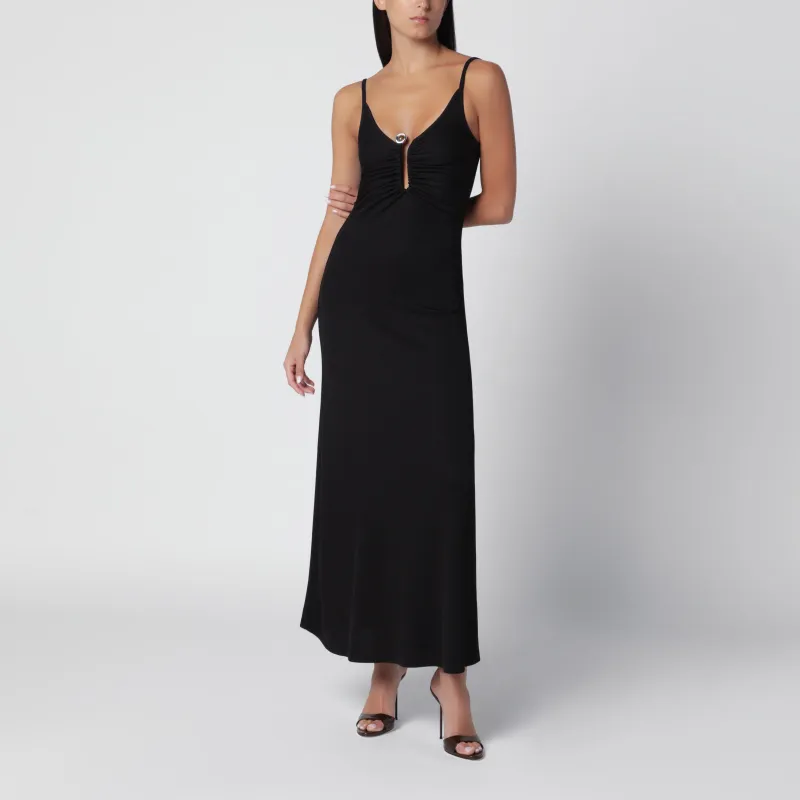 Black Ribbed Stretch Jersey Dress made by Christopher Esber