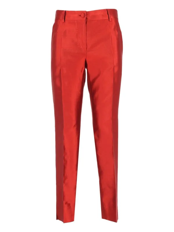 High Waist Trousers Red made by Dolce & Gabanna