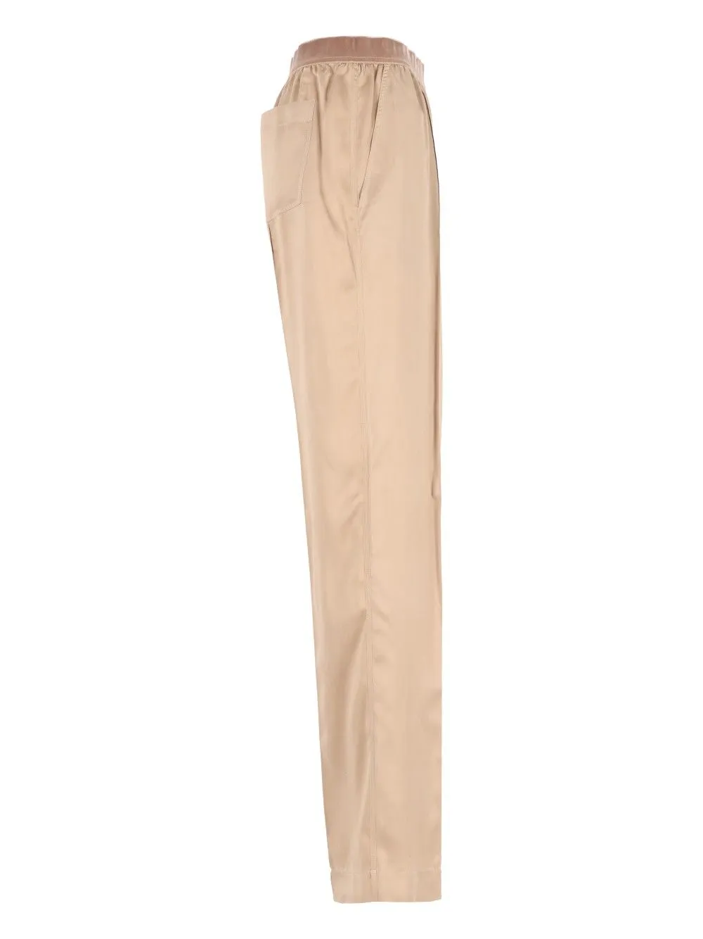 Peach-Feel Silk Satin Pj Pants Trousers Beige sold by Wanan Luxury product image thumbnail 3