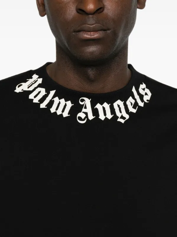 Neck Logo Cotton Sweatshirt made by Palm Angels