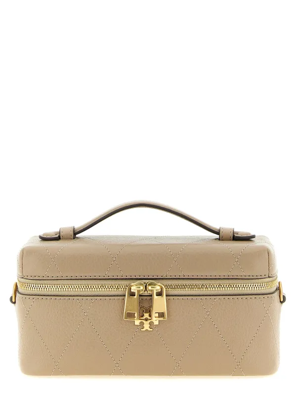 Charlie Crossbody Bags Beige made by Tory Burch