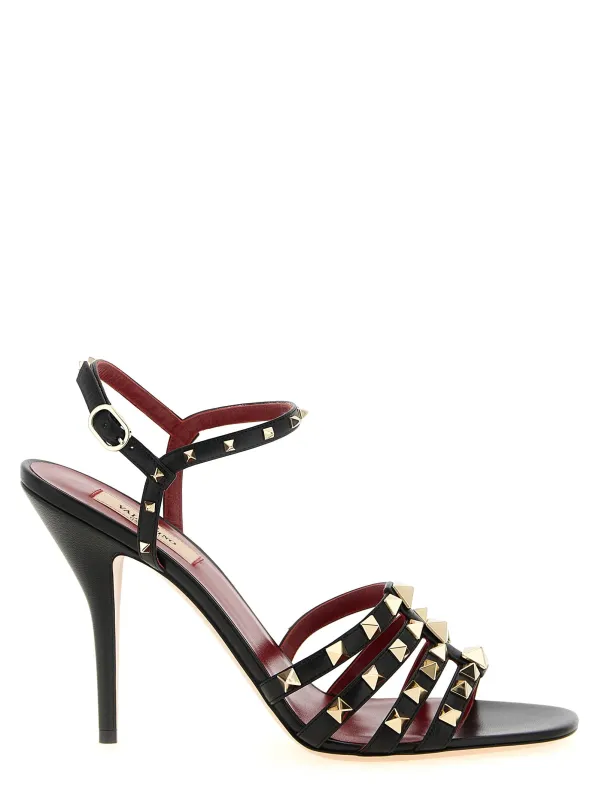 Rockstud Sandals Black made by Valentino Garavani
