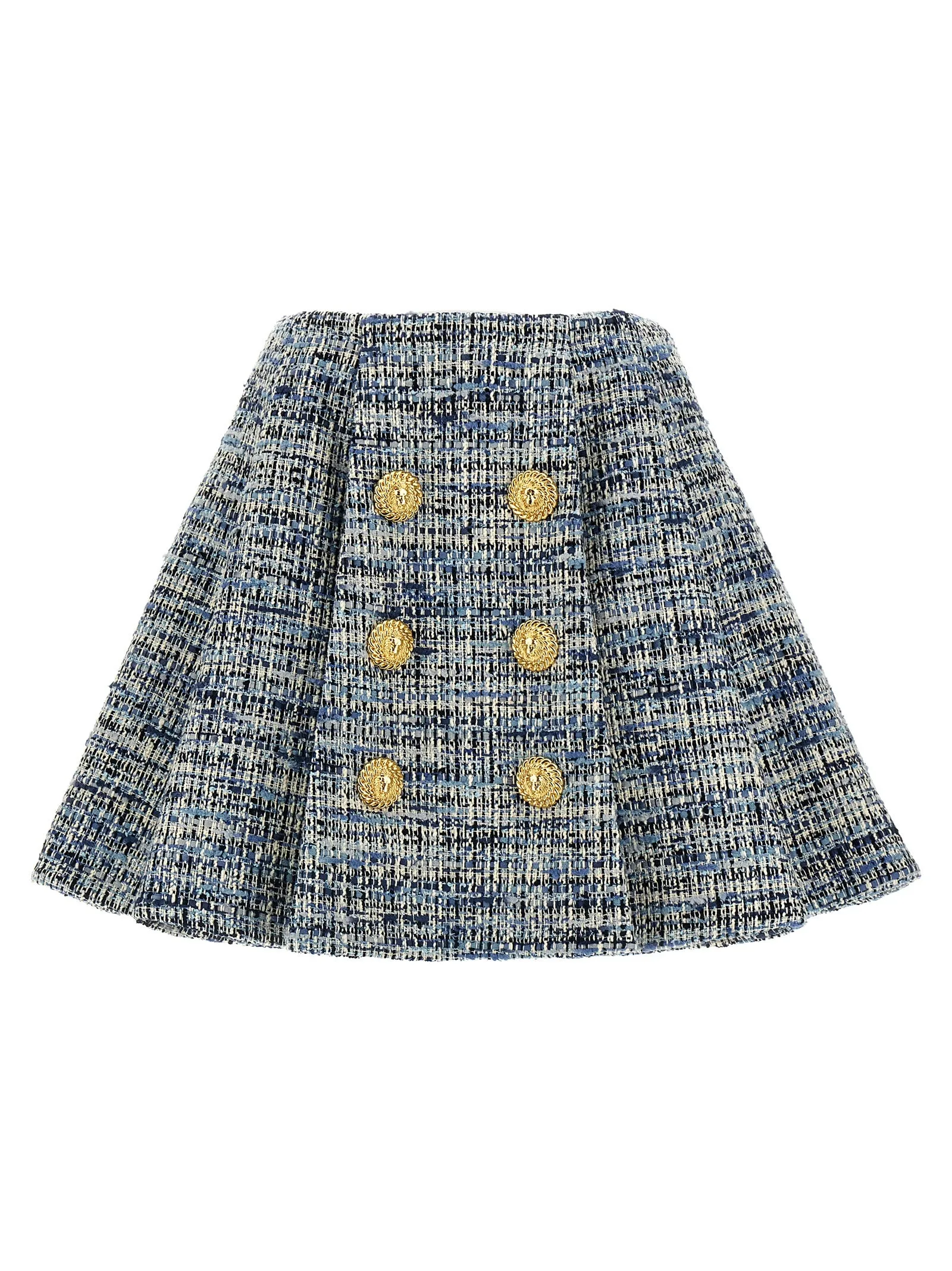 Tweed Skirt Blue sold by Wanan Luxury