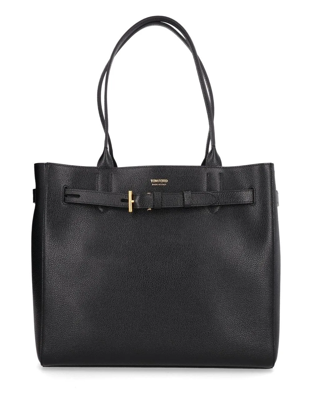 Grain Leather Medium Tote Shoulder Bags Black sold by Wanan Luxury
