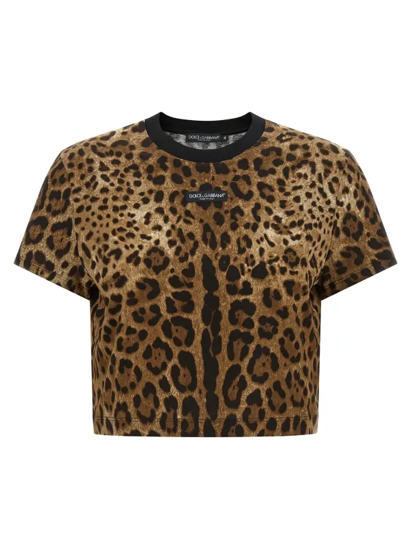 Leo T-Shirt Brown made by Dolce & Gabanna