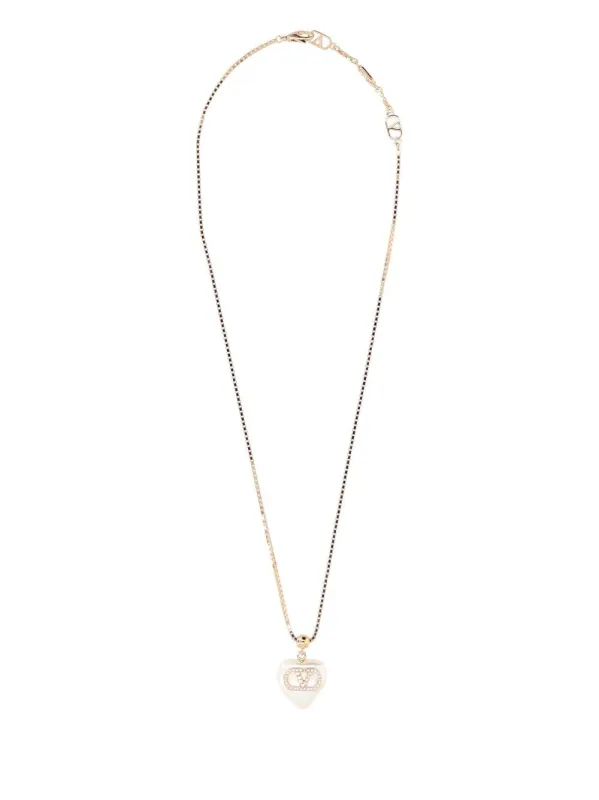 Vlogo Signature Strass Necklace (L.42) Metallo/Strass/Perla Jewelry Gold made by Valentino Garavani