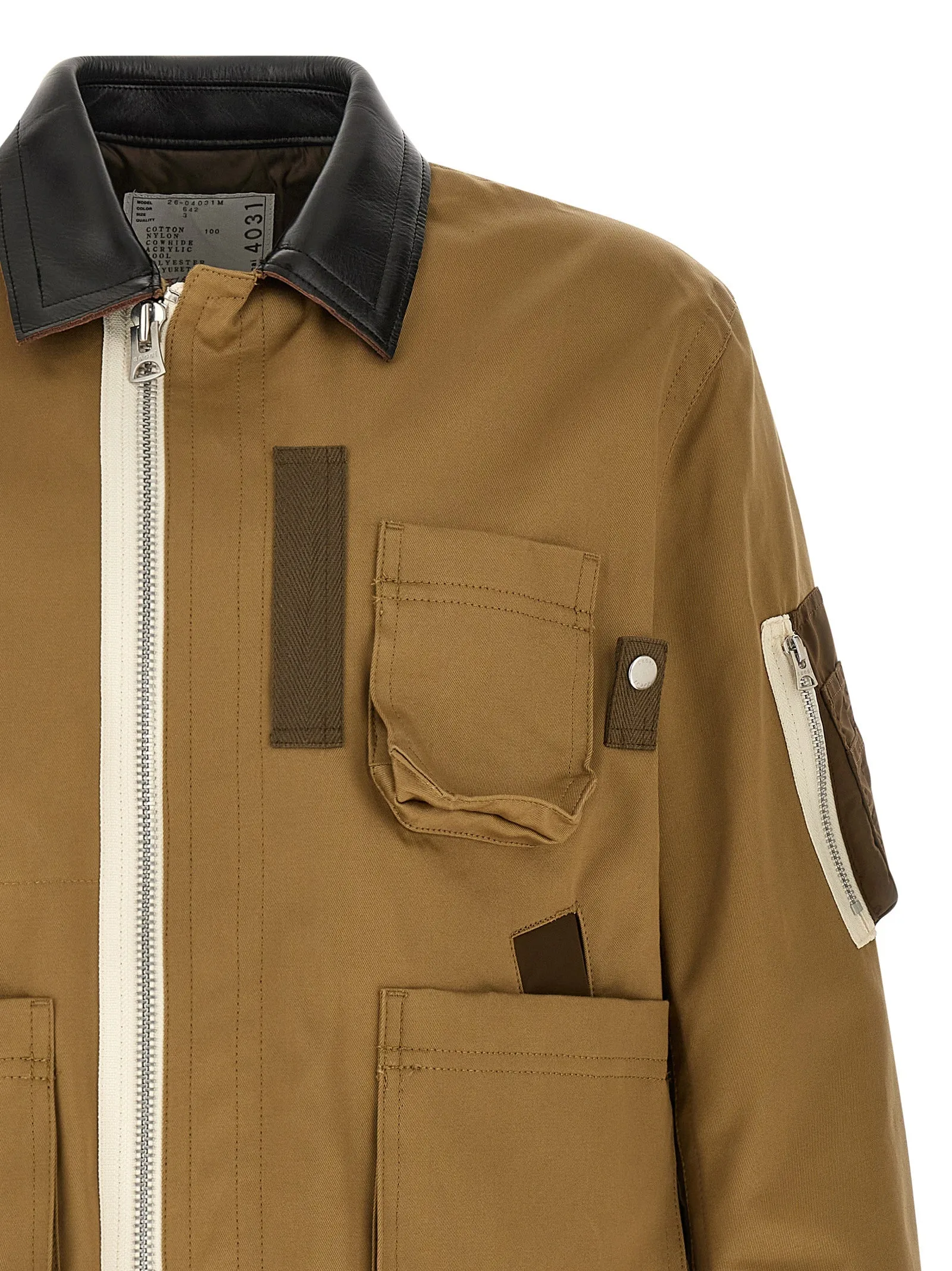 Leather Collar Blouson Puffer Jackets Brown sold by Wanan Luxury product image thumbnail 3