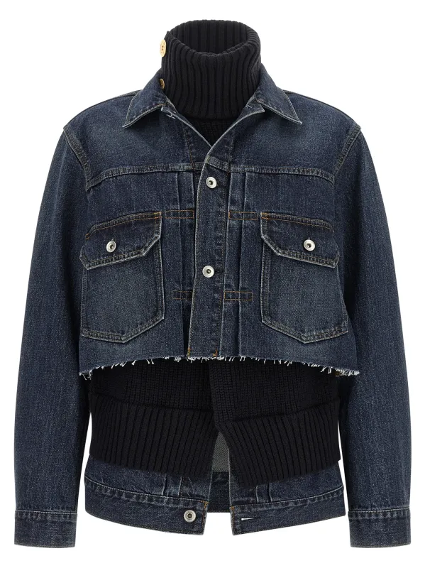 Hybrid Jacket Blue made by Sacai