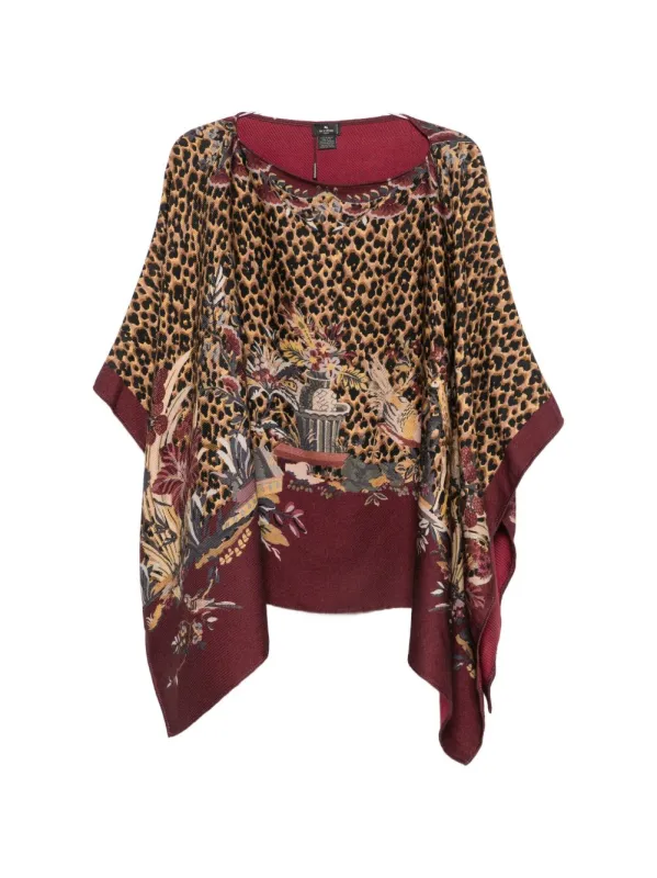 Wool Blend Poncho made by Etro
