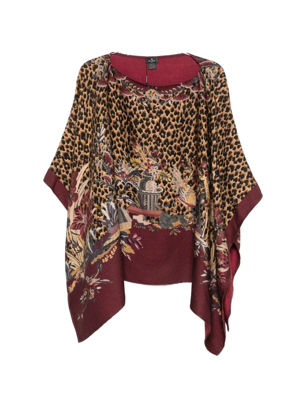 Wool Blend Poncho sold by Wanan Luxury