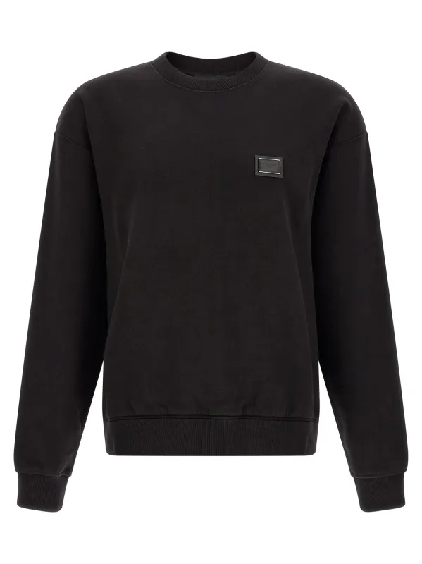 Logo Plaque Sweatshirt Black made by Dolce & Gabanna