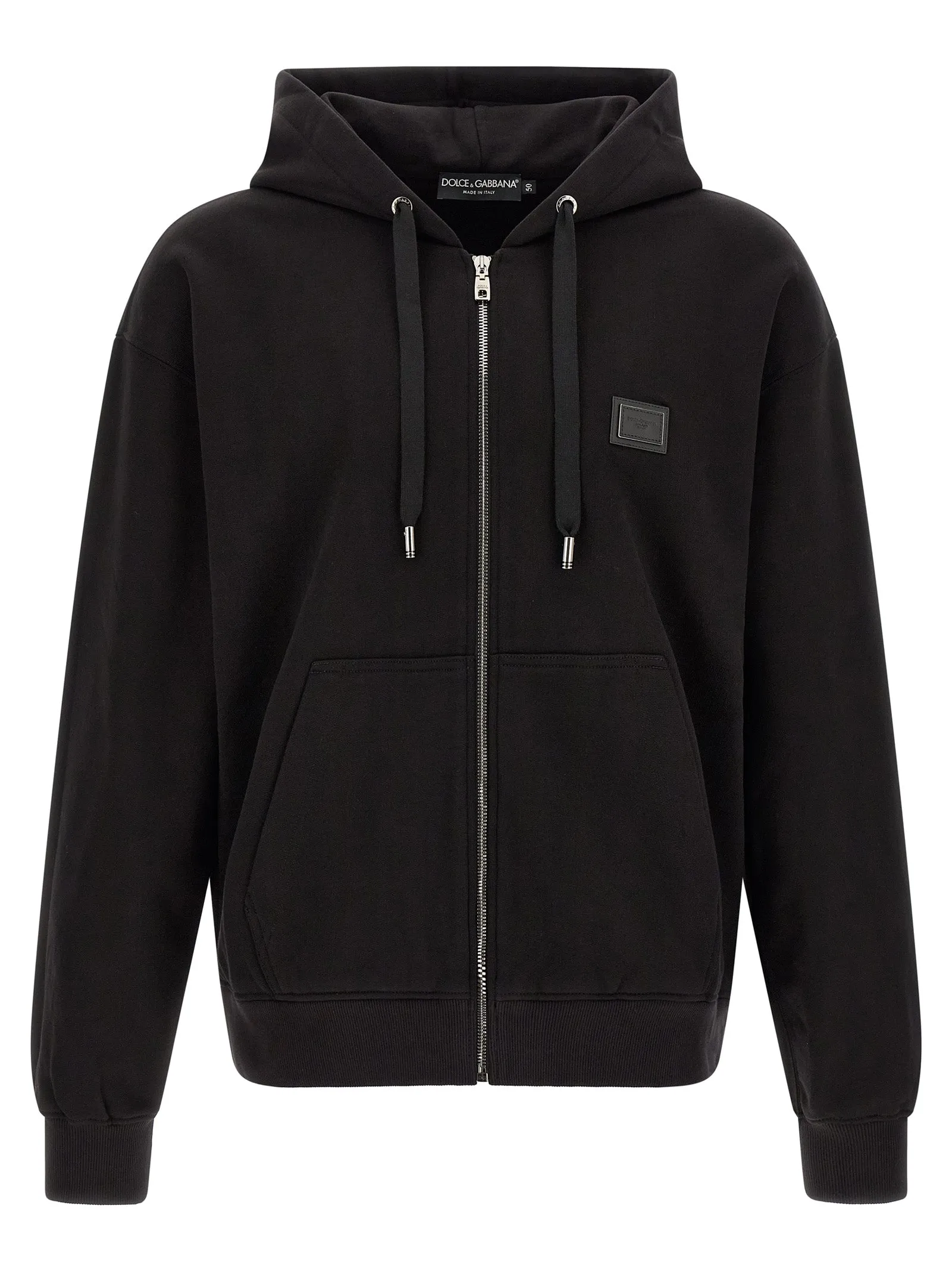 Logo Plaque Hoodie Sweatshirt Black sold by Wanan Luxury