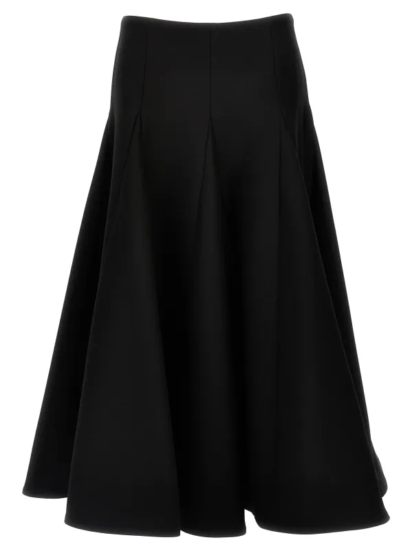 Solid Crepe Couture Skirts Black made by Valentino Garavani