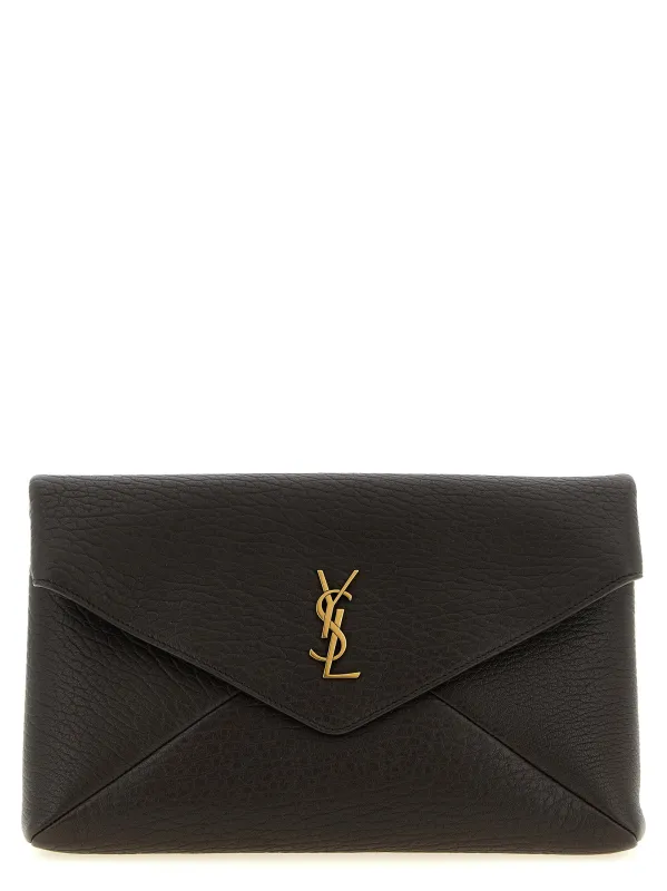 Envelope Clutch Brown made by Yves Saint Laurent