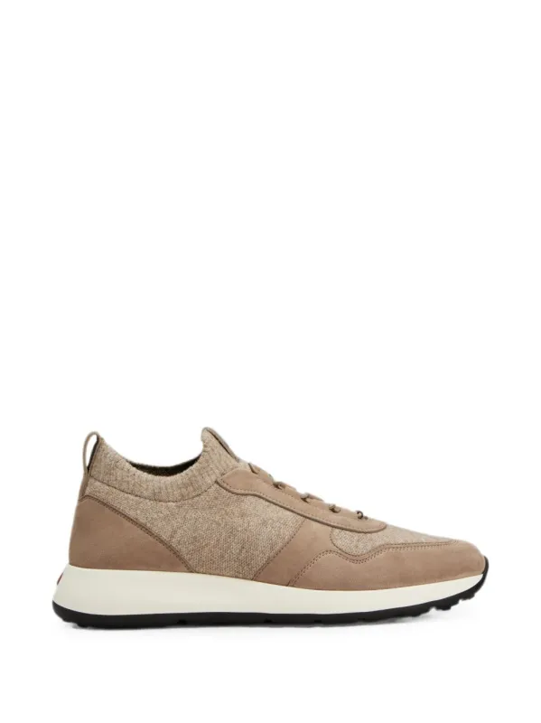 Leather And Knit Sneakers made by Tod's