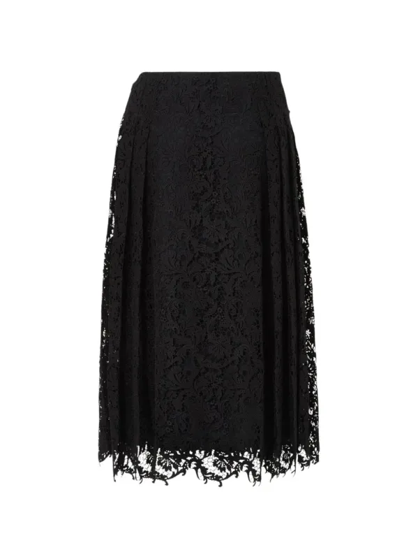 Macramé Lace Midi Skirt made by Fendi