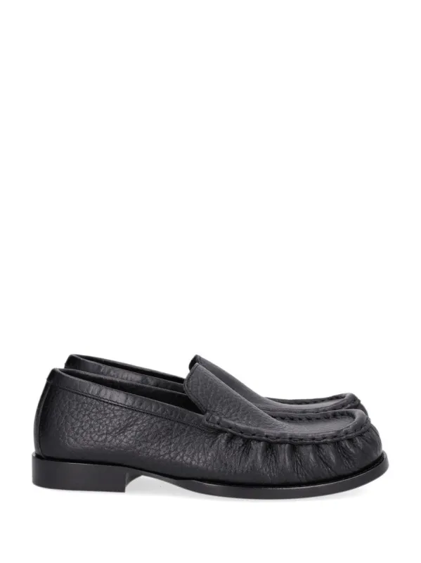 Slip-On Leather Loafers Scarpe Basse Black made by Dries Van Noten