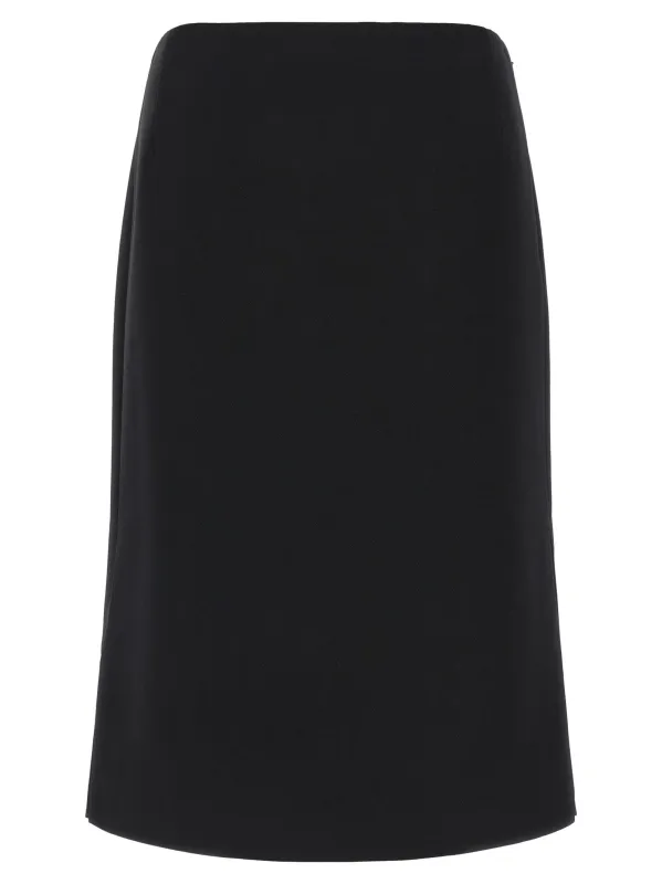Skirt With Slits Skirts Black made by Fendi