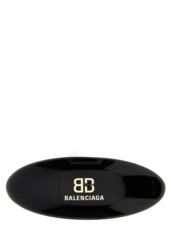 Logo Hair Clip Hair Accessories Black made by Balenciaga