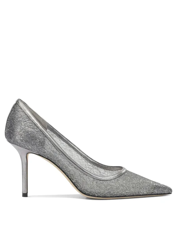 Love 85mm Heeled Shoes Silver made by Jimmy Choo