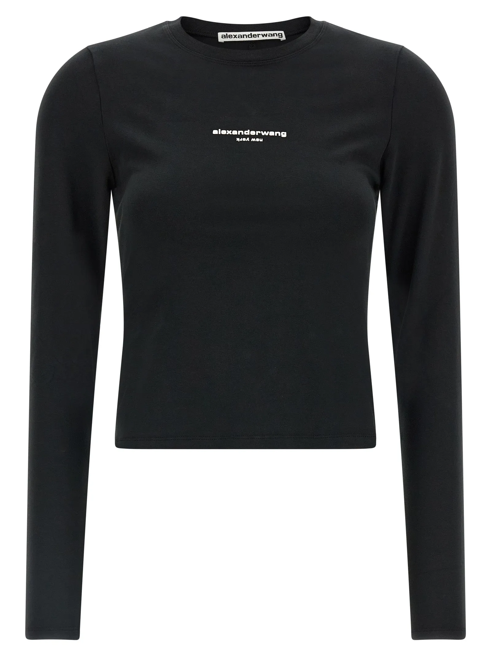Ls Tee W/Logo Print T-Shirt Black sold by Wanan Luxury