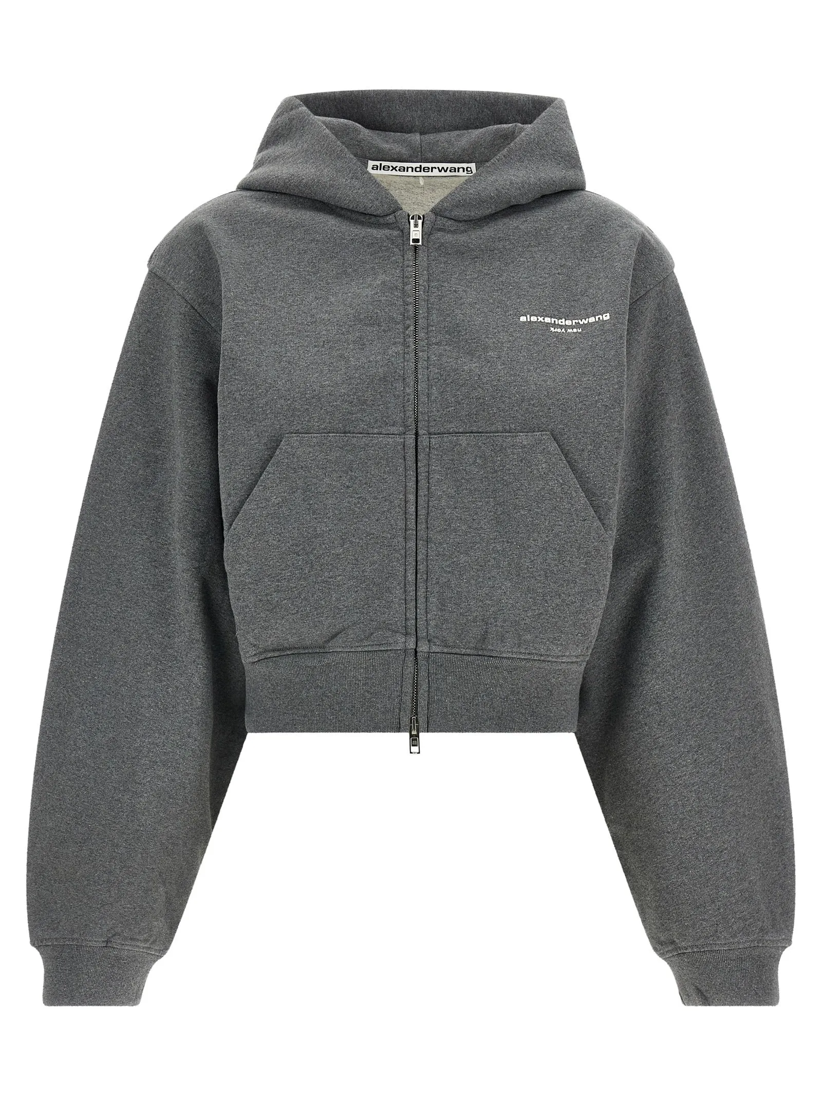 Zip-Up Hoodie Sweatshirt Gray sold by Wanan Luxury