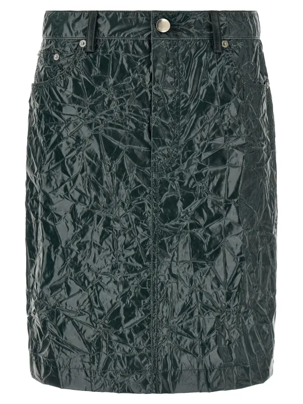 Skirt With A Wrinkled Effect Skirts Green made by Marni