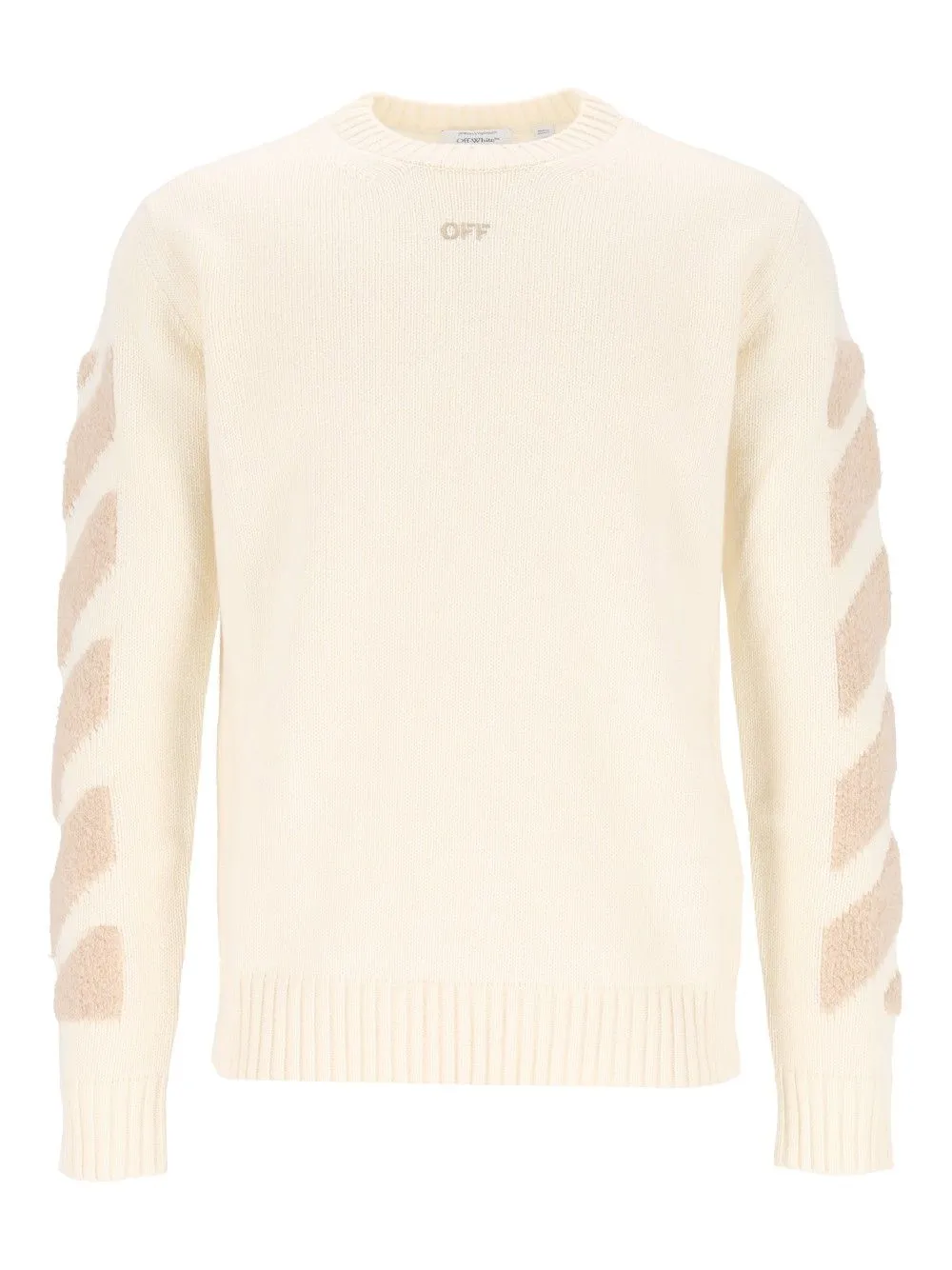 Diag Fuzzy Knit Crewneck Knitwear White sold by Wanan Luxury